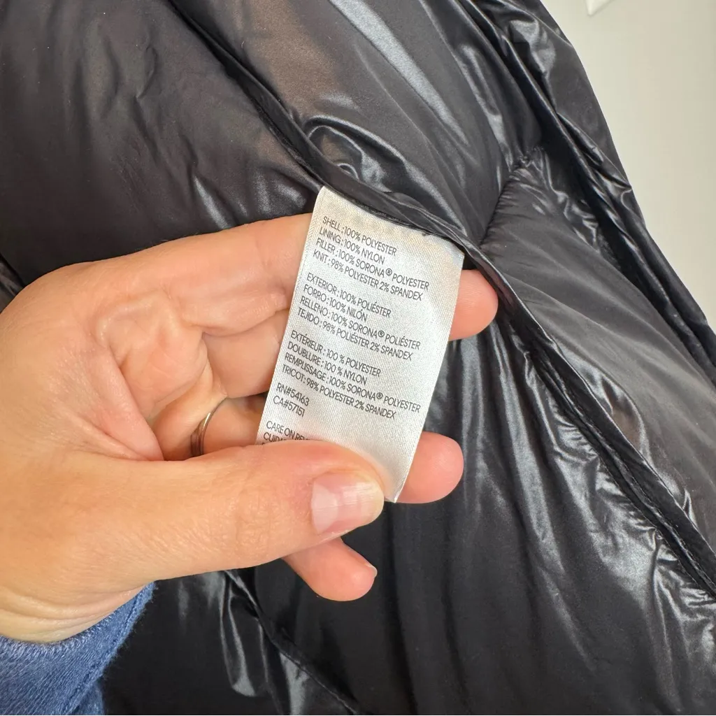 Calvin Klein Women’s Puffer Coat Hooded Black Size XL Mid Length - Image 7