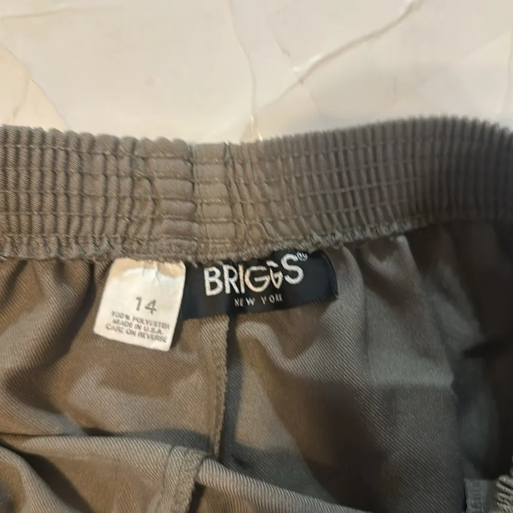 Briggs New York Women’s 14 Elastic Waist Grey Dress Pants Elastic Waist Office - Image 2