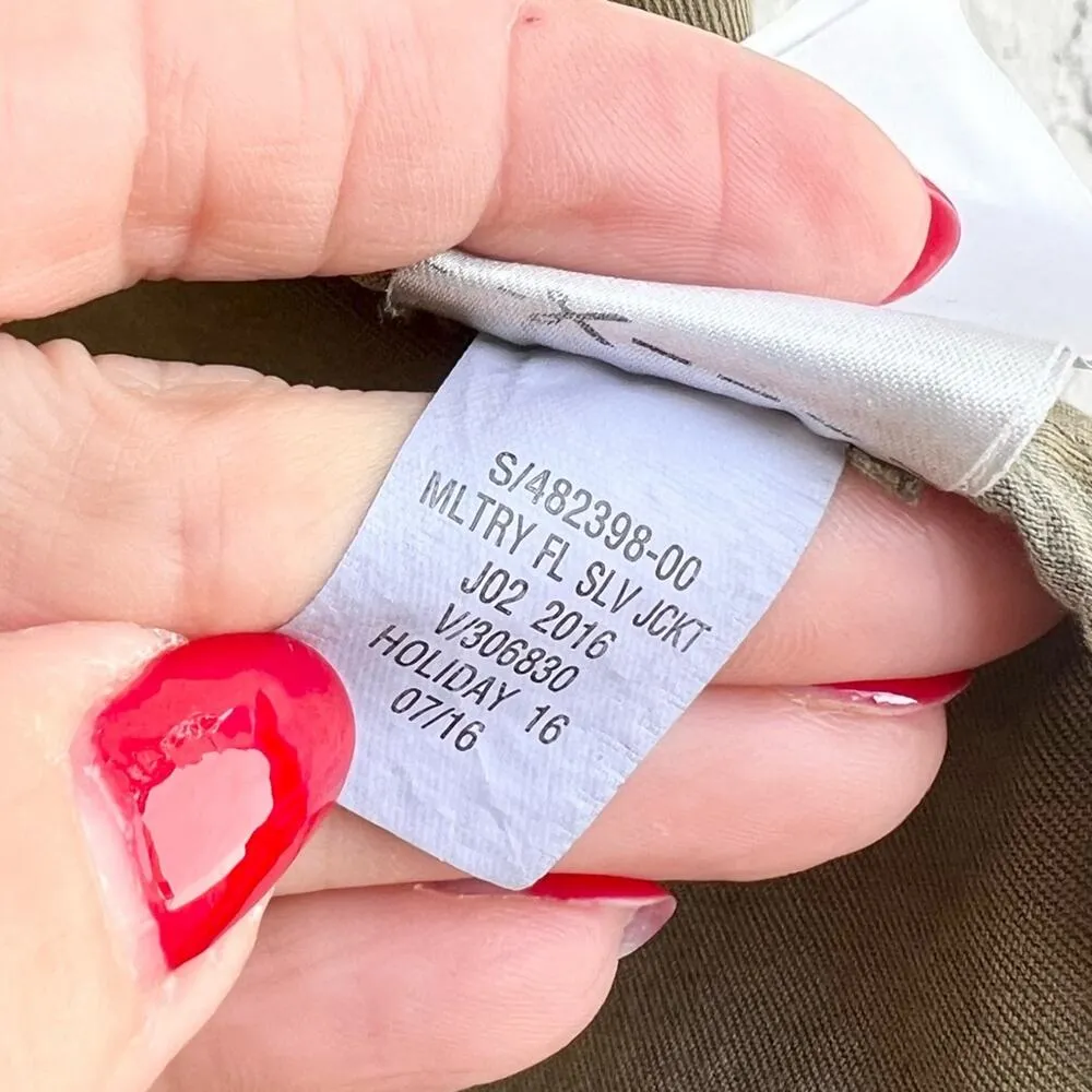 Banana republic military flutter sleeve jacket green Small medium - Image 9