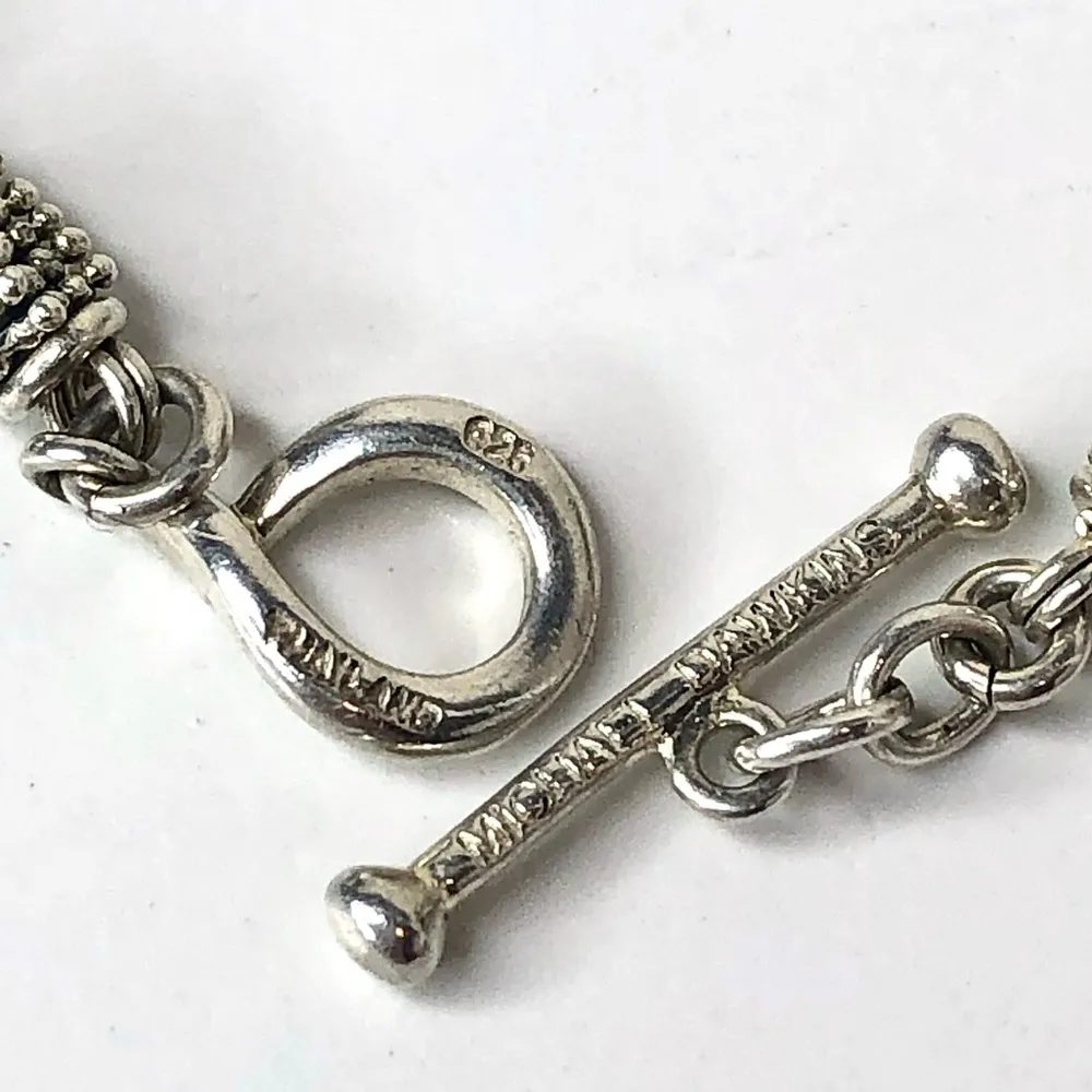 MICHAEL DAWKINS Starry Night Blue Topaz Cultured Pearl Sterling Silver Bracelet - Image 7