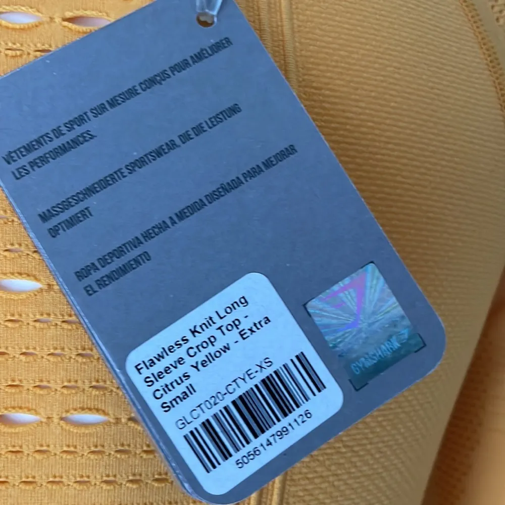 Gymshark Flawless Knit Crop Top in Yellow Citrus NEW - Image 6