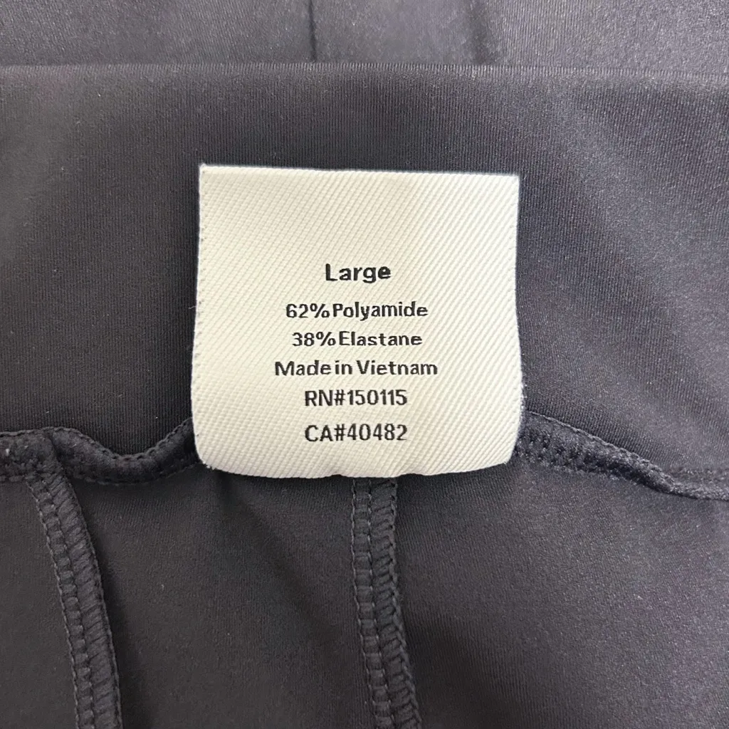 Varley Black Duxford Slim Leg High Rise Zipper Front Wide Cuff Jogger Pant Large - Image 13