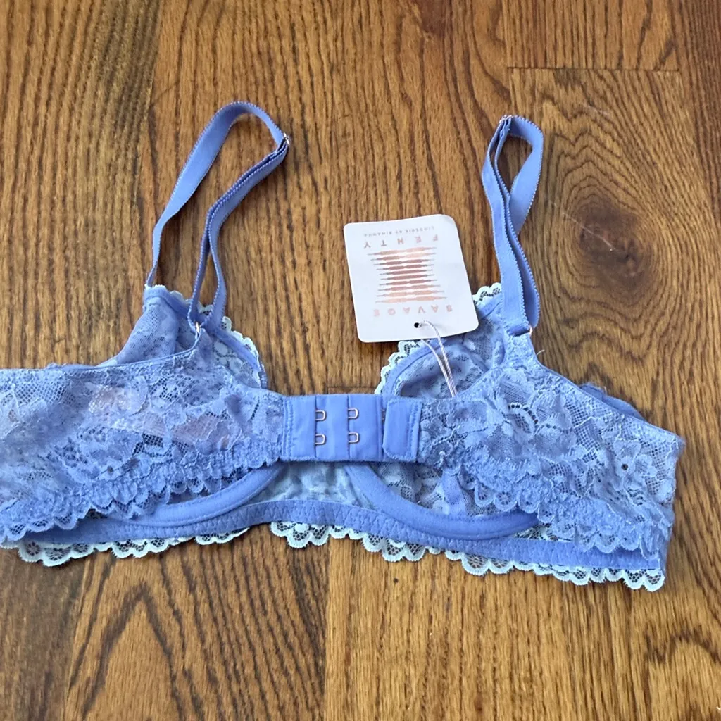 SAVAGE X FENTY Size 32B Purple Ombre Sheer Lace Underwire Bra NWT - Image 3