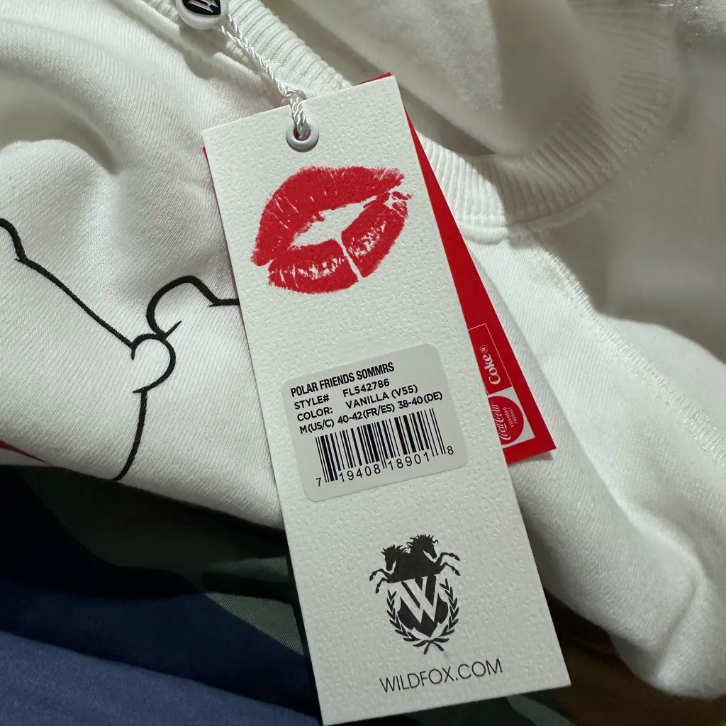 NWT Wildfox Vanilla Coca-Cola Polar Friends Crewneck Sommers Pullover - Image 7