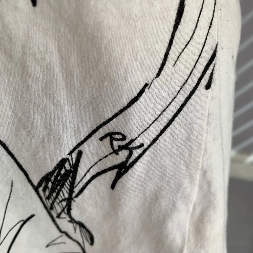 Karen by Karen Kane V neck top sketch of woman in purple rhinestone headband - Image 4