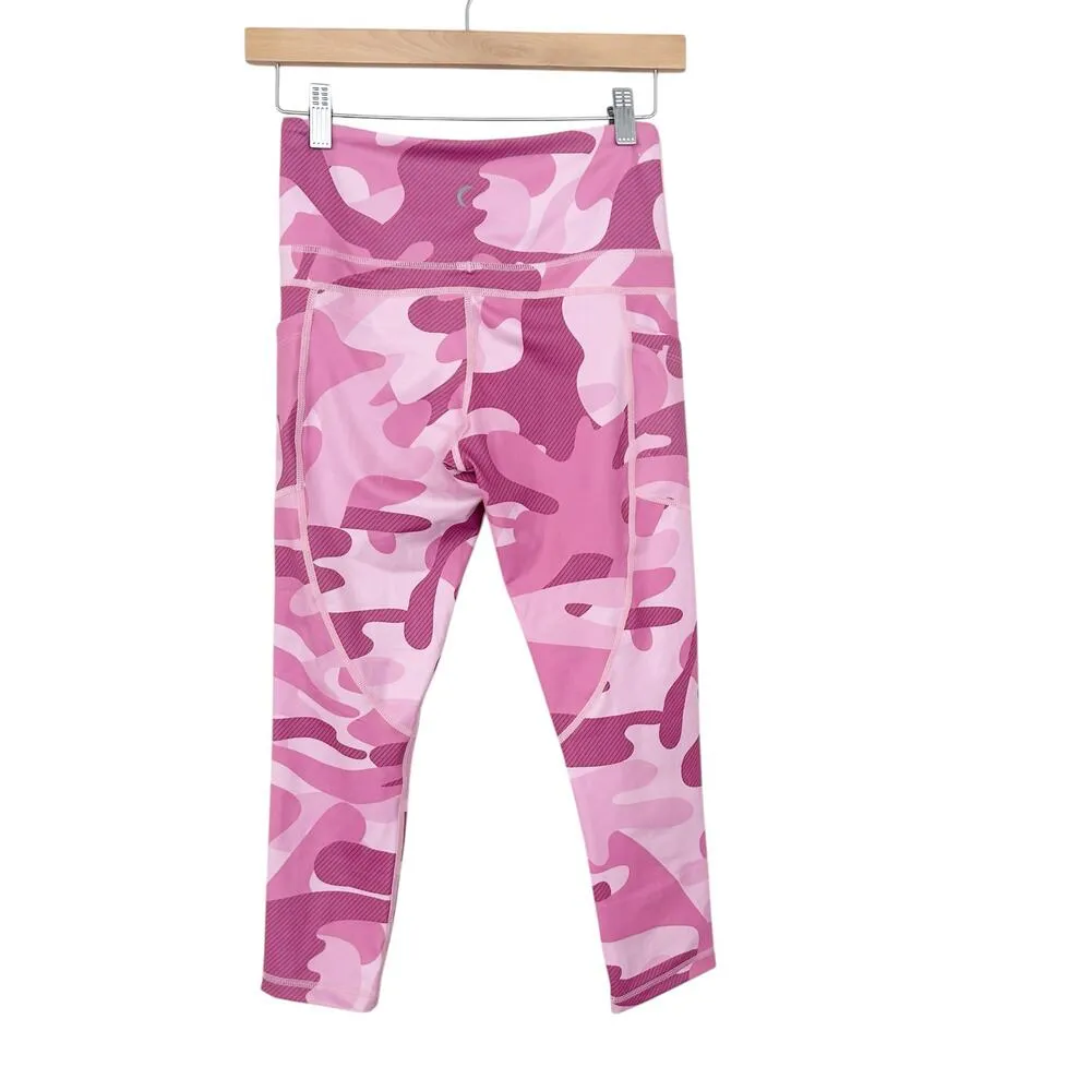 Zyia Pink Camo Pocket Light N Tight Capri 20" Leggings Sz 4 - Image 6