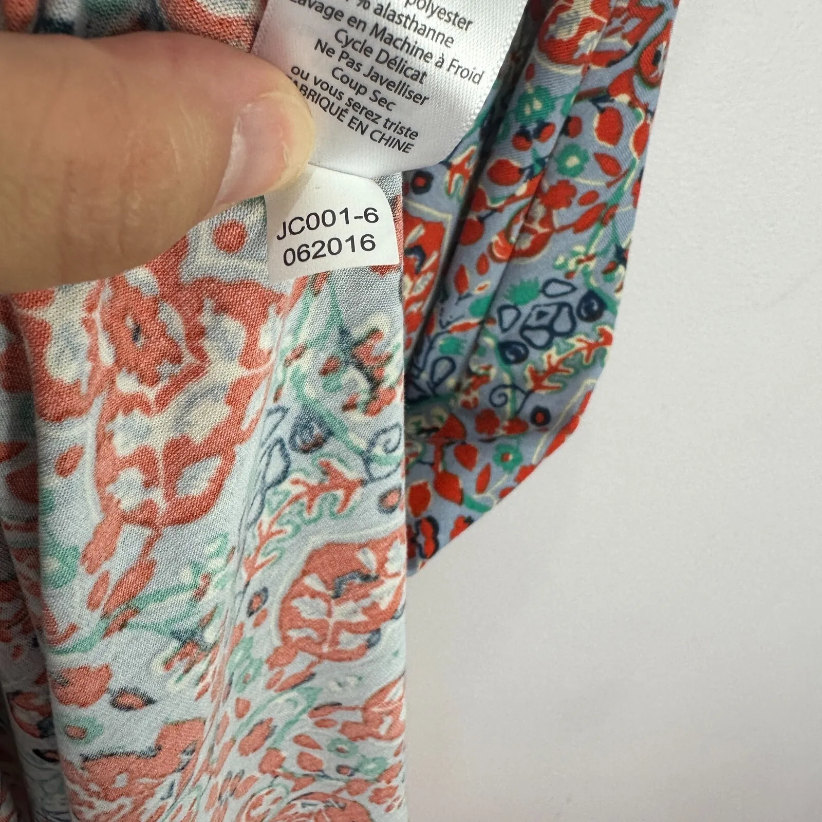 LuLaRoe Nicole Fit Flare Dress 2XL  Boho Geometric Floral‎ Skater  Mod Retro - Image 7