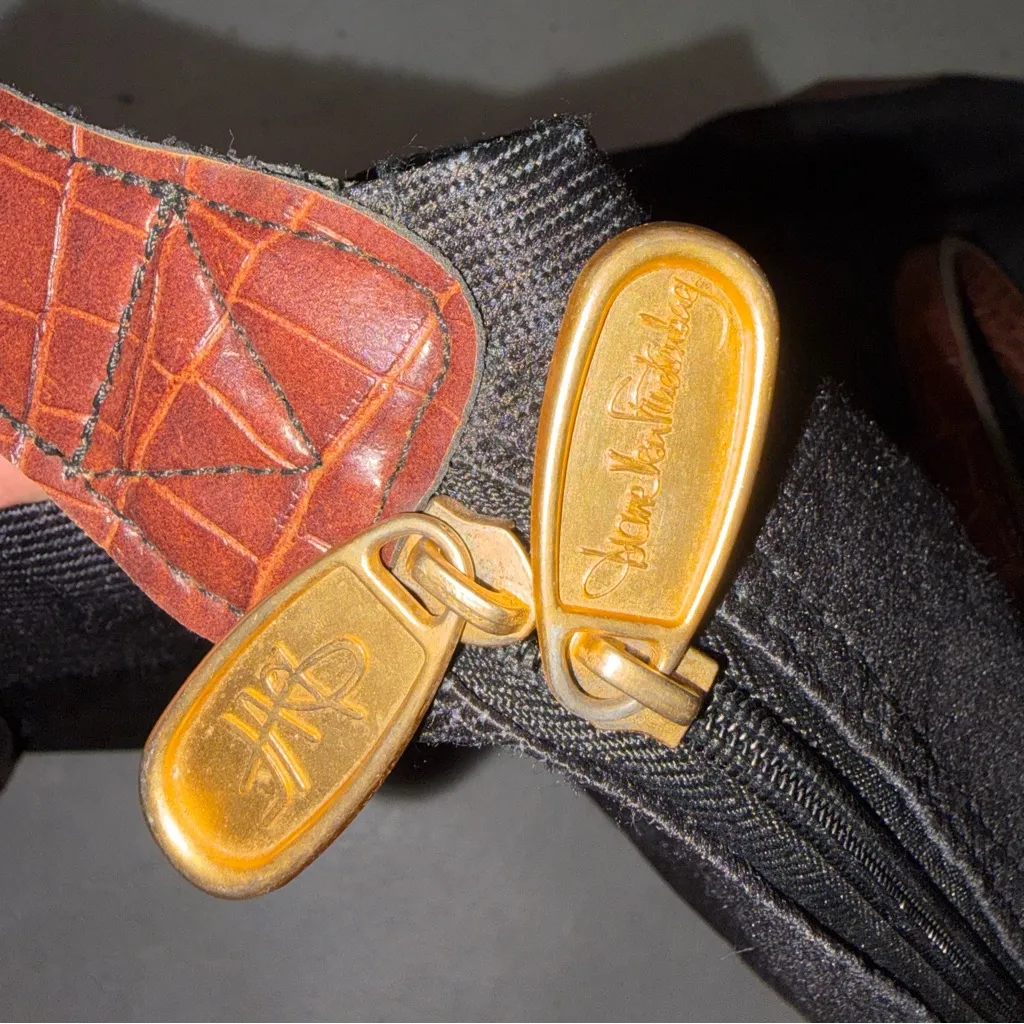 DVF Diane Von Furstenberg Vintage Black Canvas Large Tote Bag - Image 13