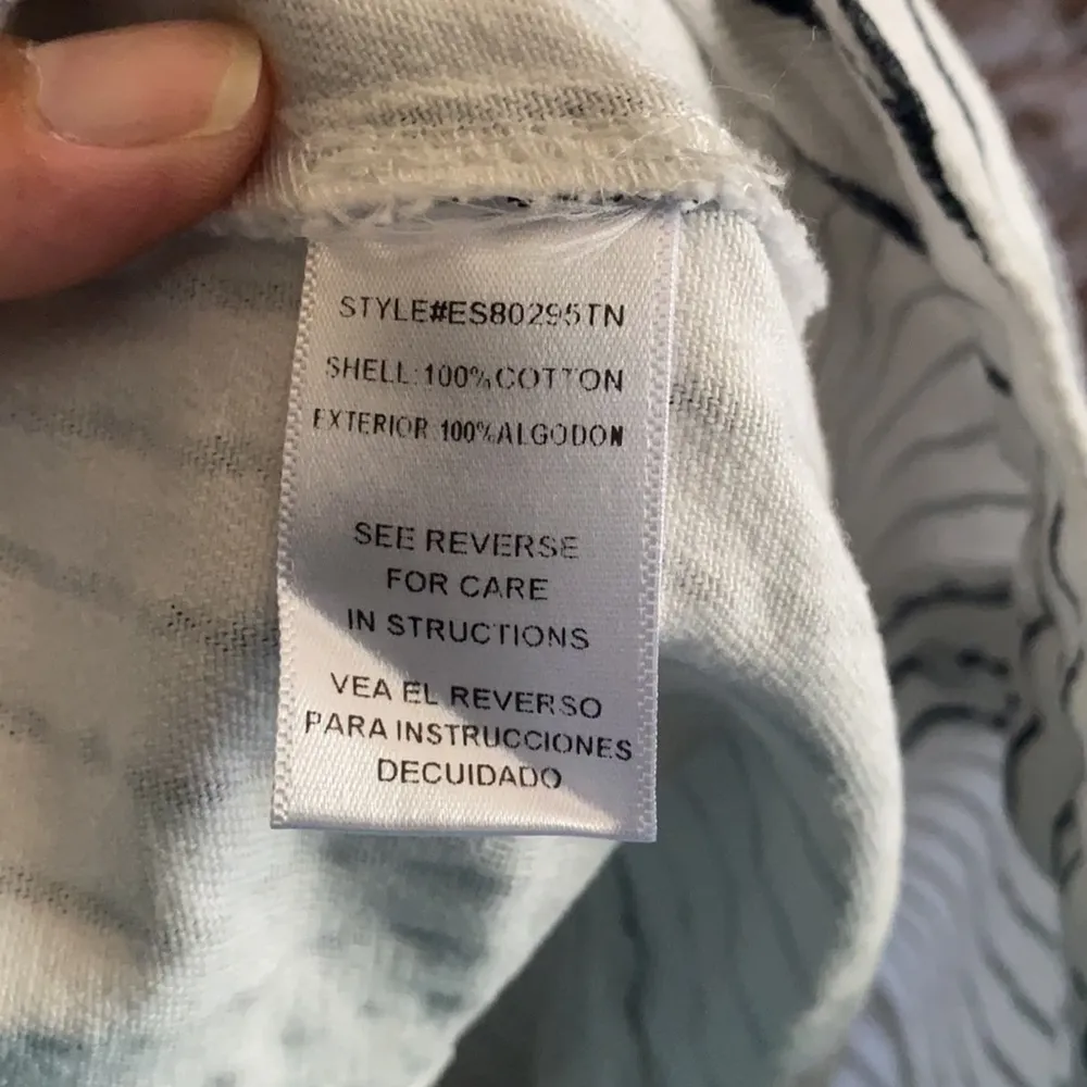 Altar’d State White/Black Stripe Denim Skirt Sz L - Image 6