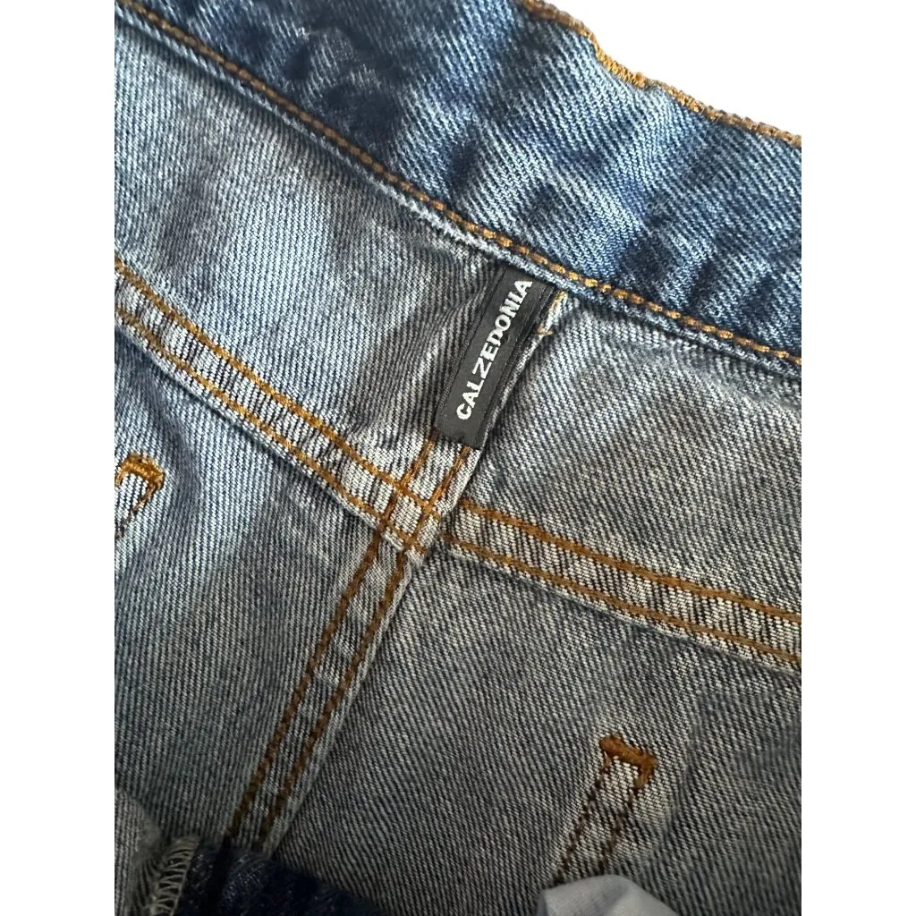 CALZEDONIA Embellished Pearl Ankle Jeans Size Small - Image 6