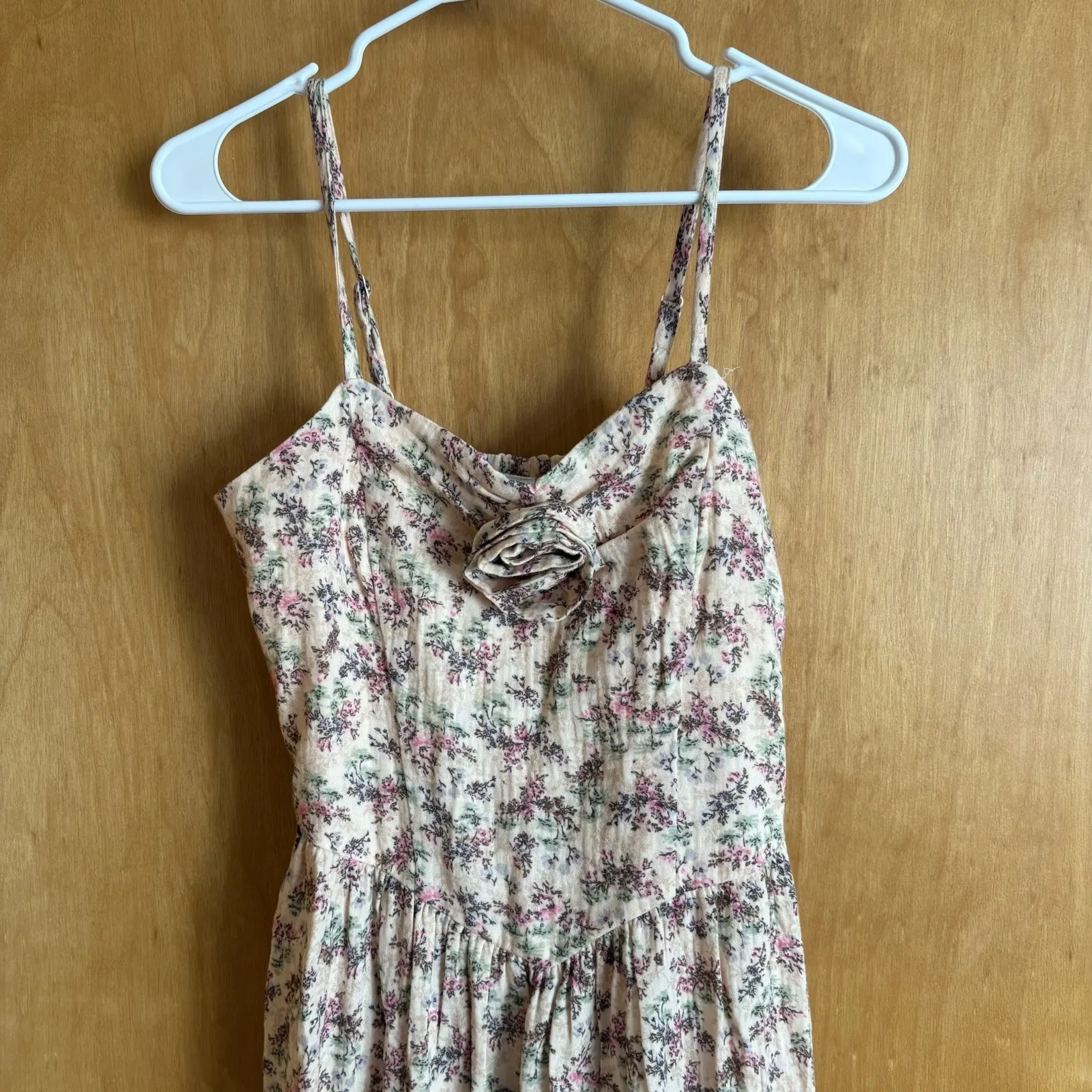 Tinseltown Juniors Textured Rosette‎ Midi Peach Kiss Womens Small NWT DITSY - Image 2