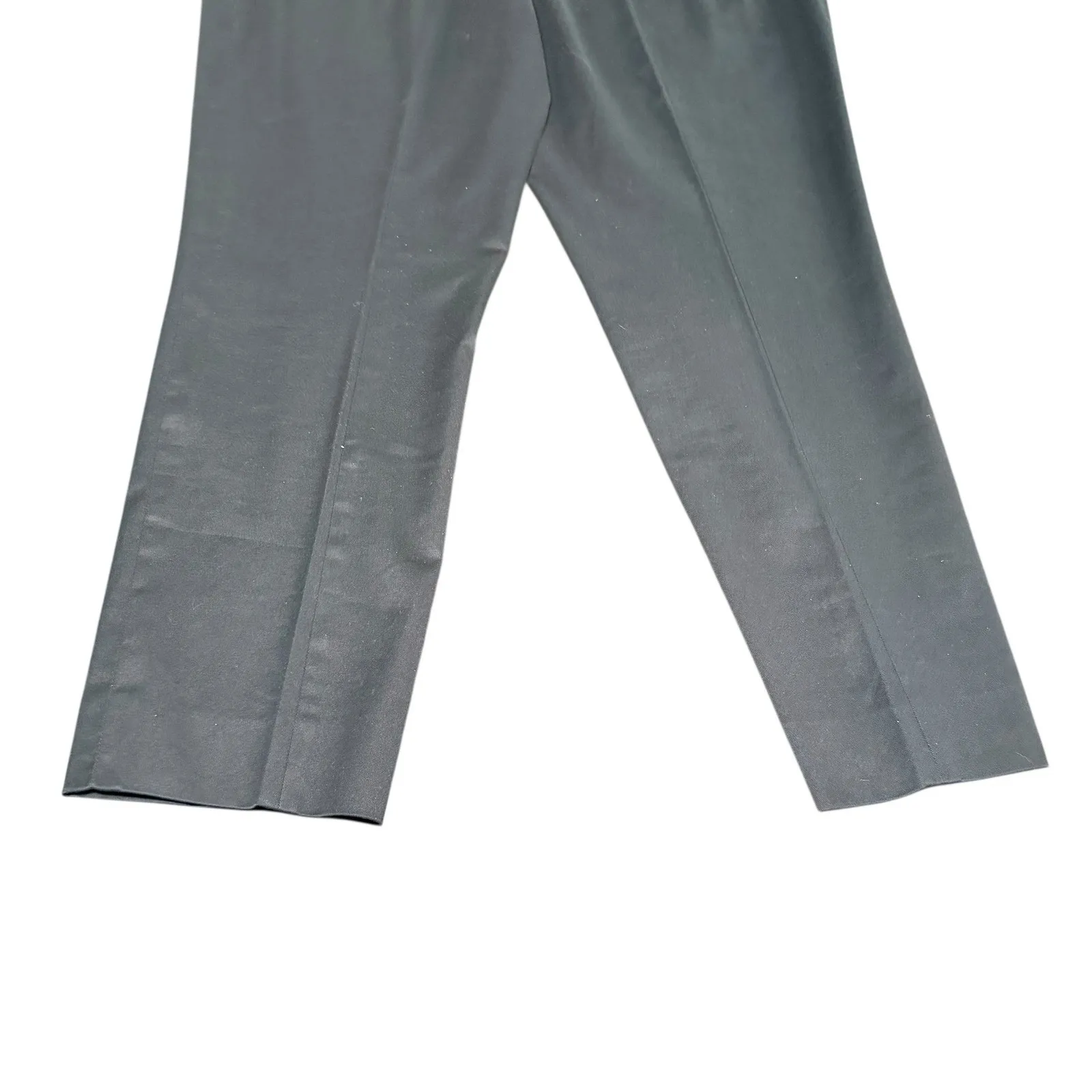 Akris Punto Black Flat Front Straight Leg‎ Career Pants Trousers Women's US 10 - Image 10