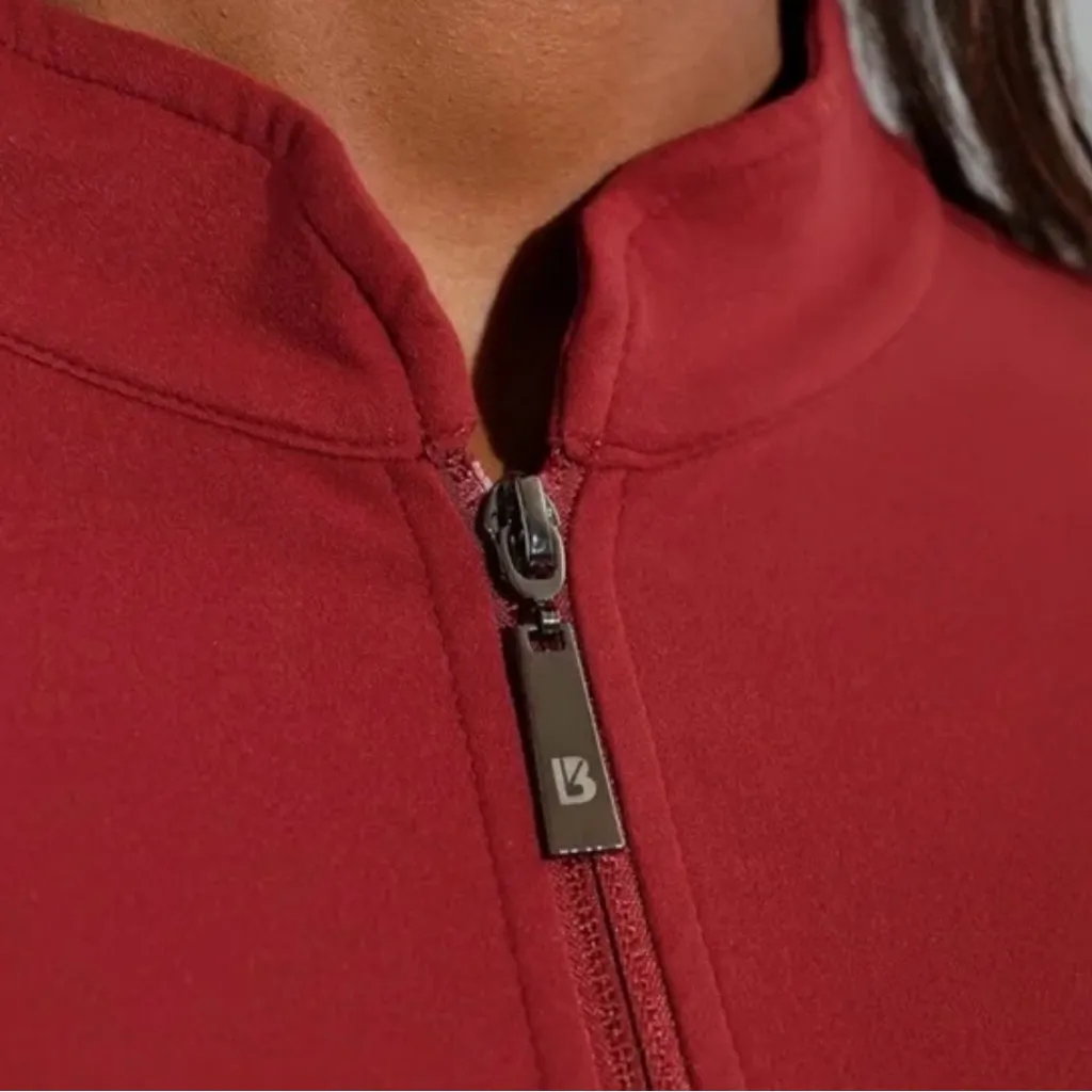 Buffbunny Rosa Crop Jacket Vineyard Dark Red Women’s Size Medium - Image 5