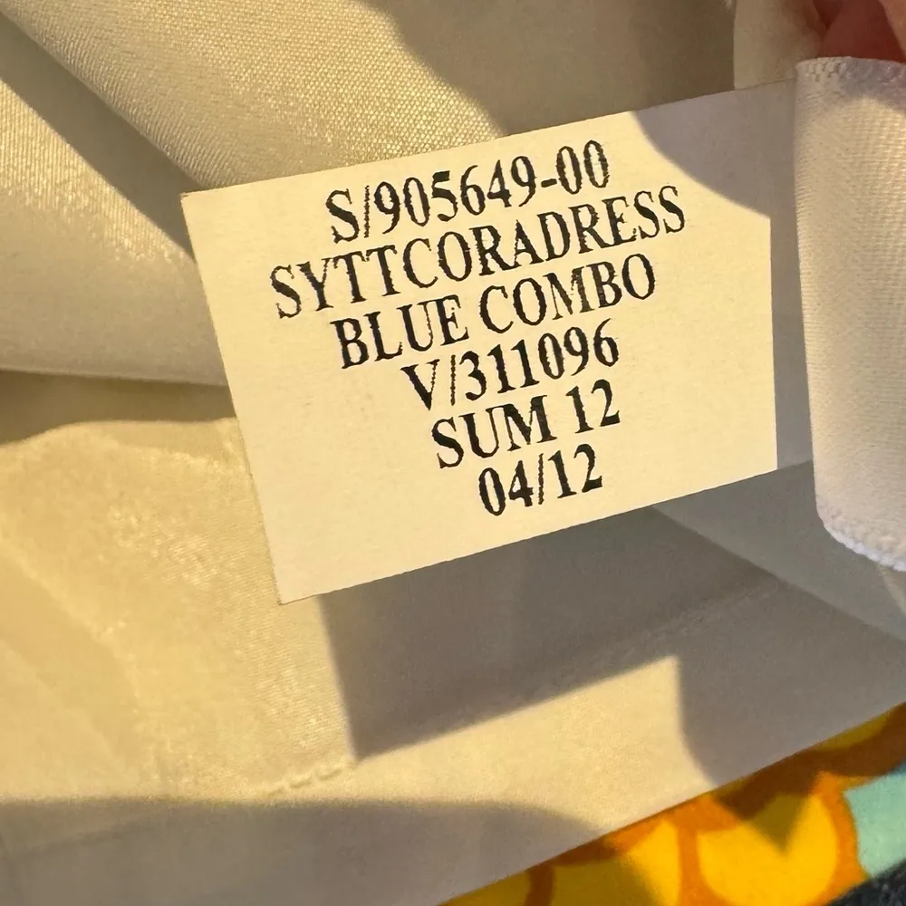 Trina Turk for Banana Republic Blue Pisces Printed Cora Strapless Dress Size 0 - Image 13