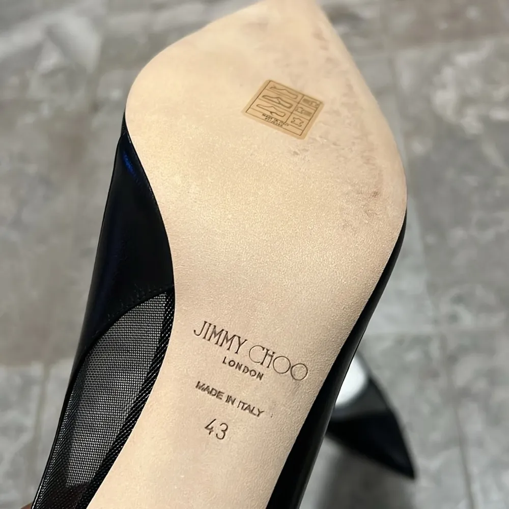 Jimmy Choo Love 85 Leather Mesh Pointed-Toe Pumps Size 43 NEW in Box +2Dust Bags - Image 11