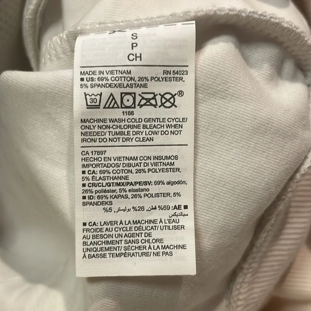 Old Navy Active- Dynamic Fleece Full Zip Up Hoodie Sweatshirt Blue Cream- Size S - Image 8