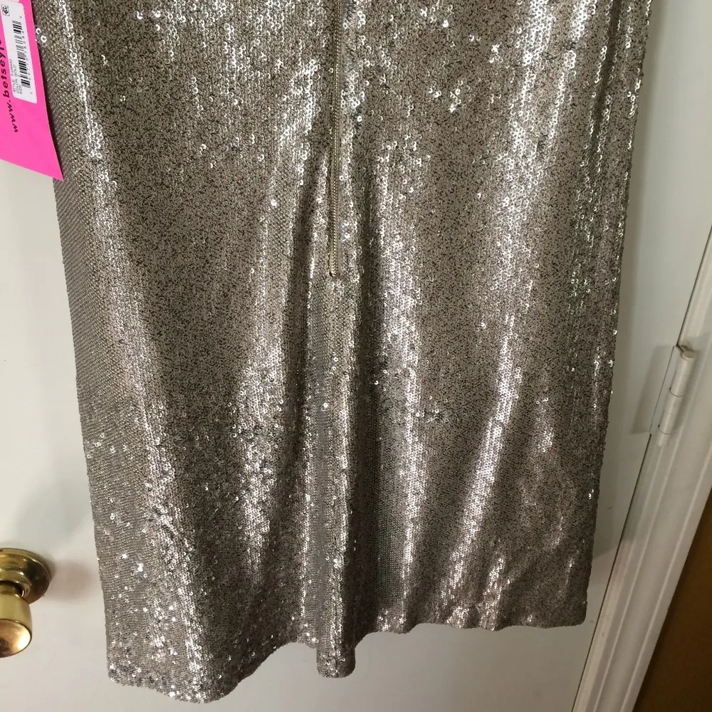 Betsey Johnson women's size 2 shiny circle dot sequined cocktail party dress - Image 6
