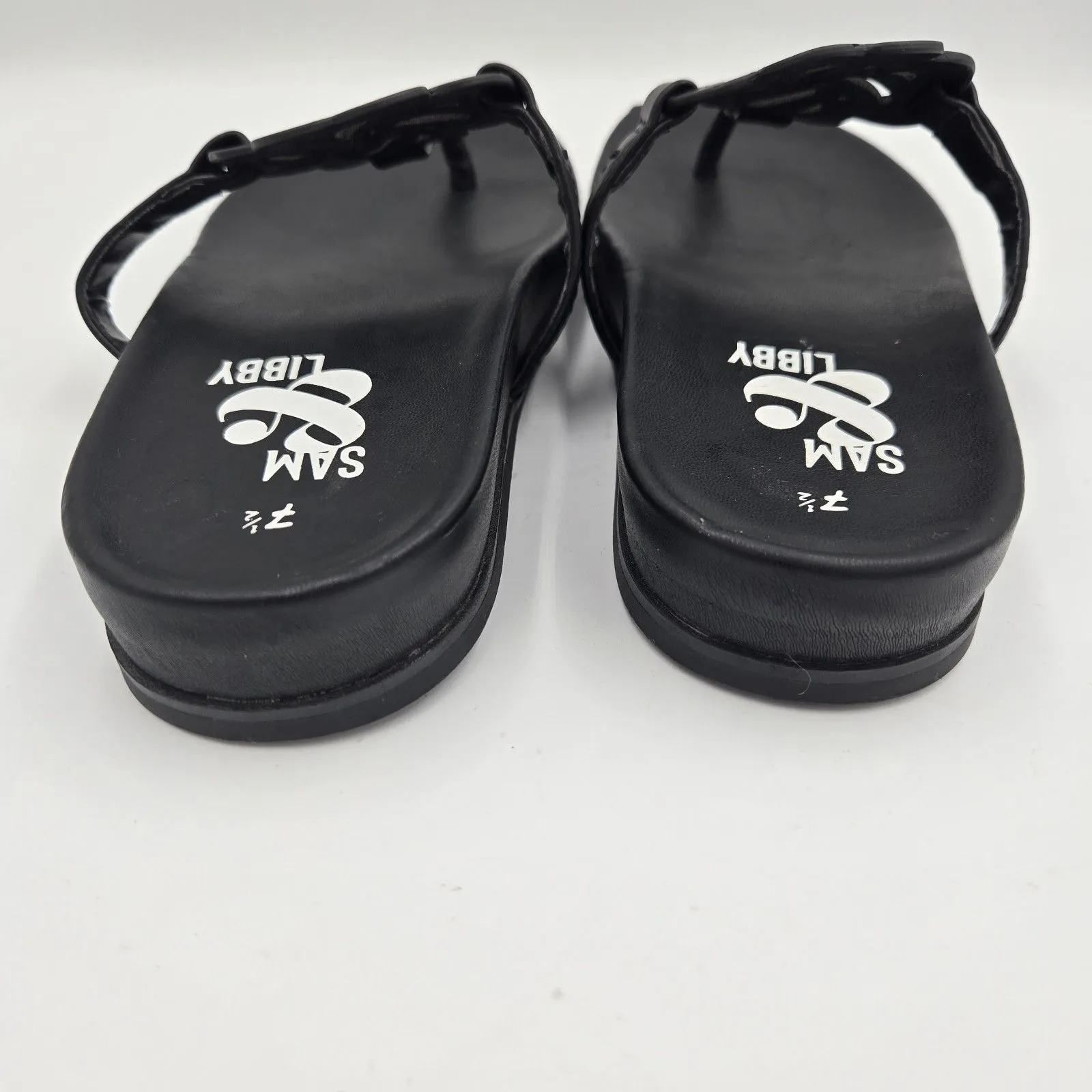 Sam & Libby Flip Flops Womens Size 7.5 Black Alexandra Thongs Summer Whimsygoth - Image 5