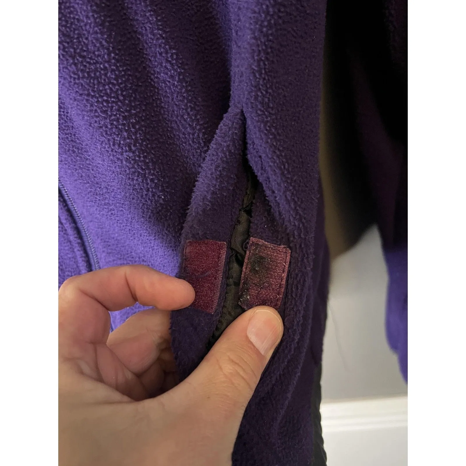 CB Sports Jacket Womens Large Purple Gray Fleece Quilted Full Zip Outdoor - Image 6