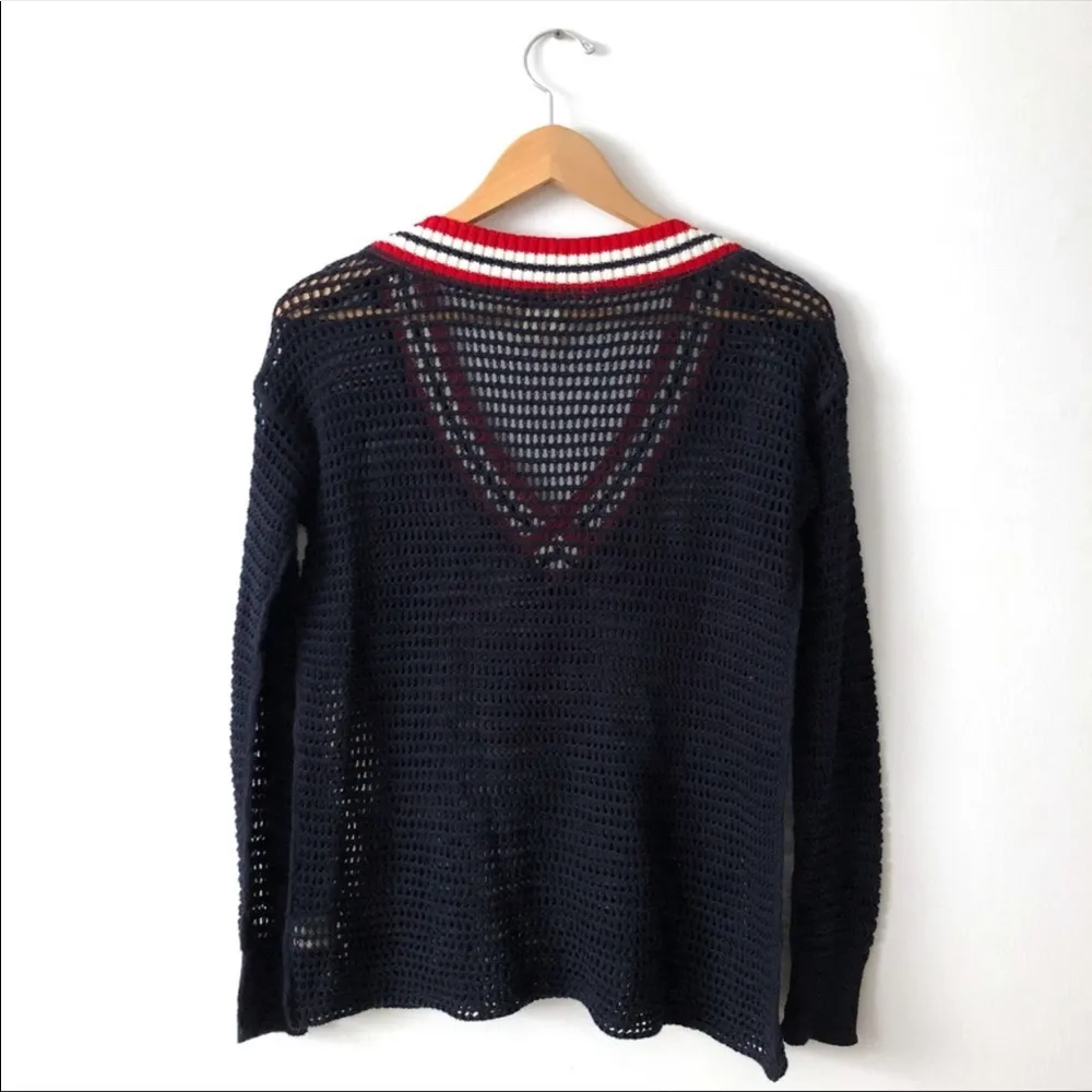 Free People Navy V neck Sweater - Image 8