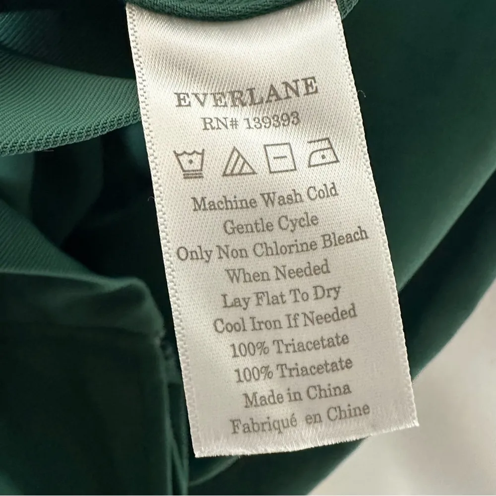 Everlane Green Japanese GoWeave Short Sleeve Zipper Back Shift Dress Size 2 - Image 9