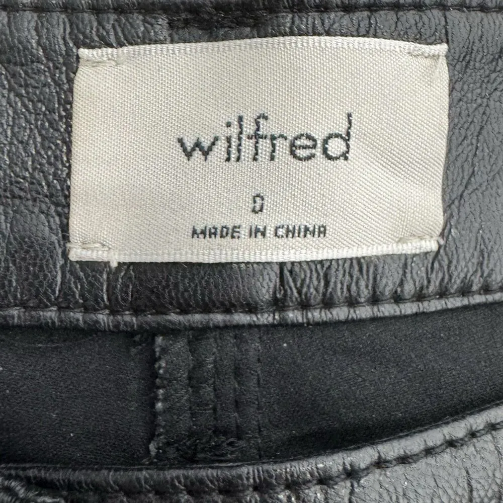 Aritzia Shorts Size 0 Womens Wilfred Effortless Vegan Leather High Waist Grunge - Image 4