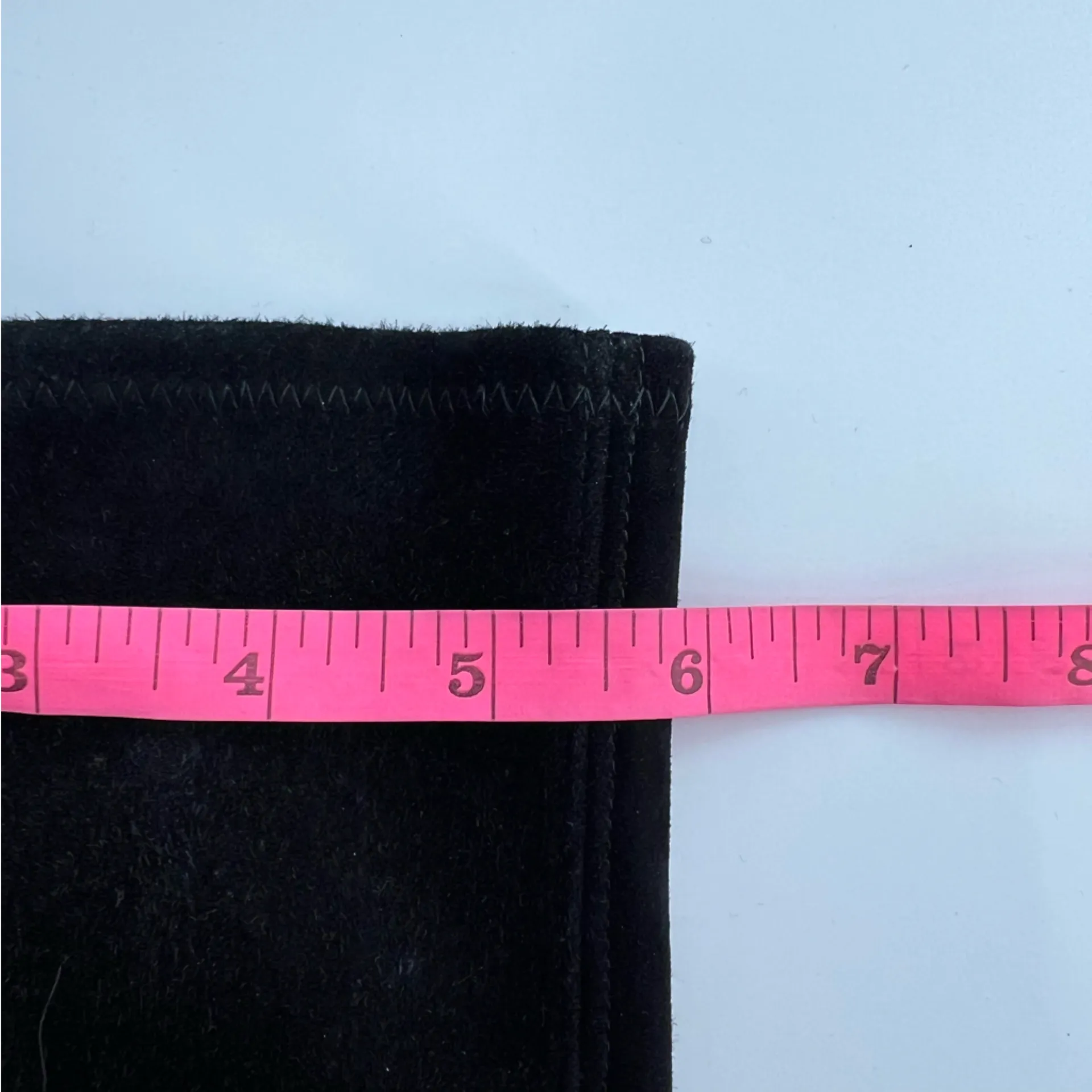 STUART WEITZMAN Black Suede Stretch Platform Tall Boots Sz 10.5 N - Image 3