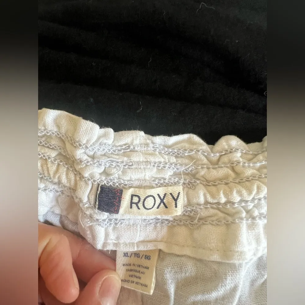 Roxy  - Linen & Viscose Oceanside & Drawstring Flared Pants - Image 3