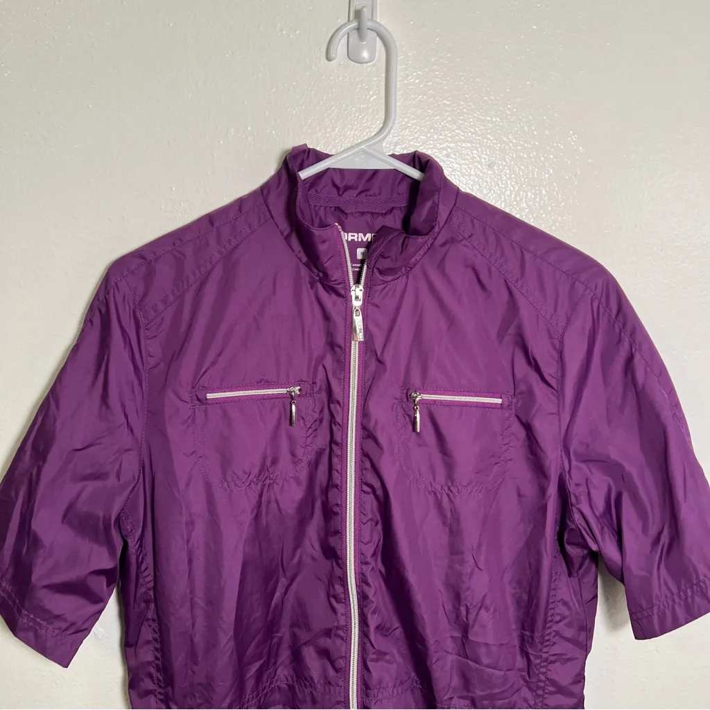 Storm Pack Short Sleeve Windbreaker Jacket Purple M Size M - Image 2