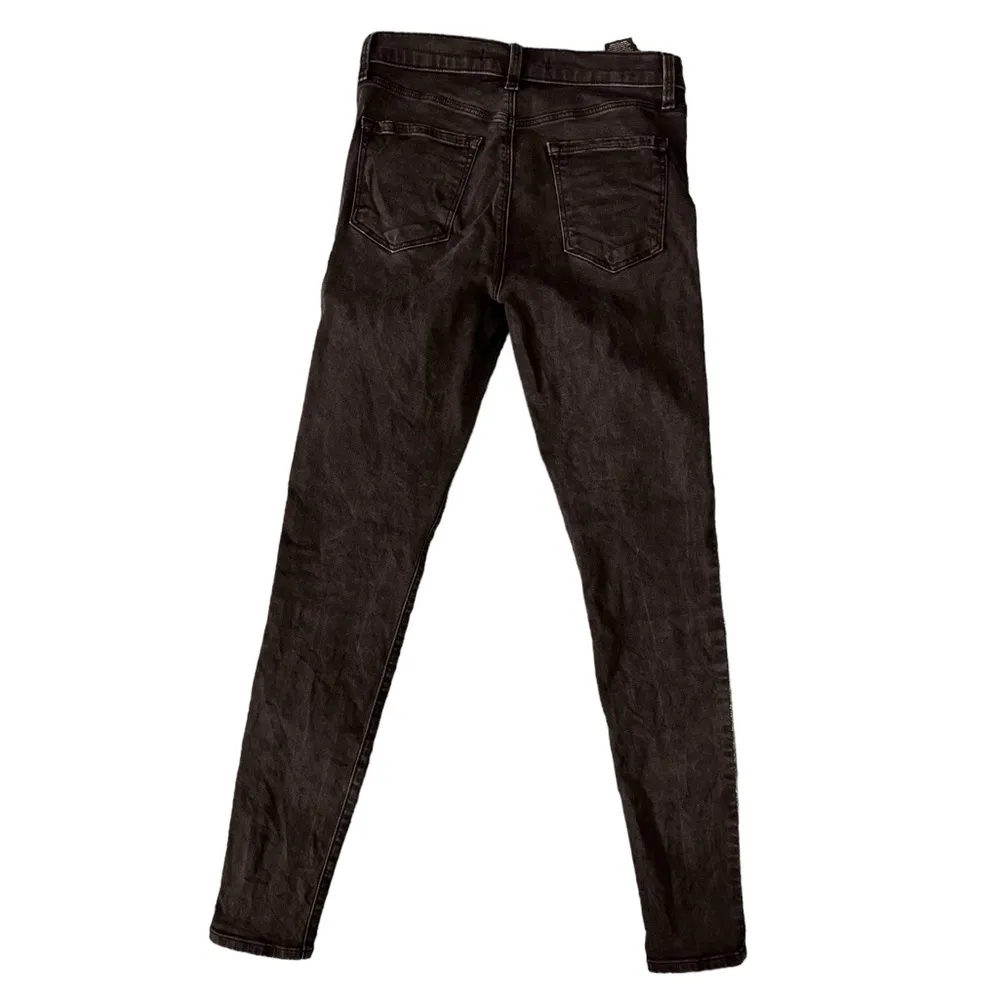 J Brand Maria Admiration High-Rise Glitter Stripe Skinny Jeans | Black Fade | 27 - Image 3