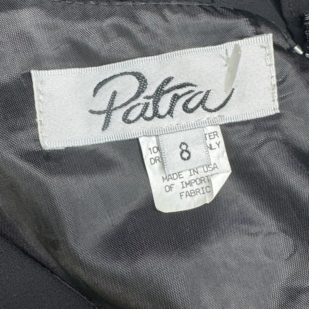 Patra Black Layered Classy Evening Dress 8 Patra Stenay Vintage. #370 - Image 9