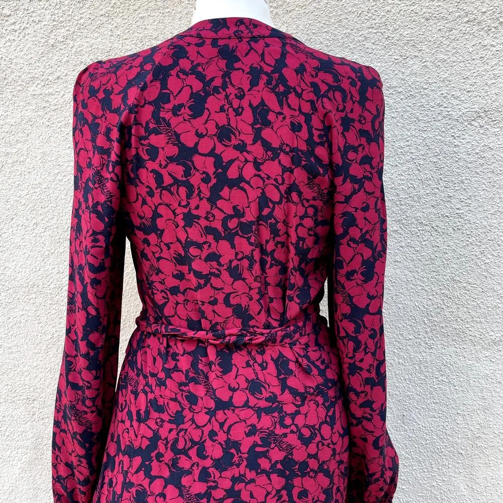 Zadig & Voltaire Russo Bico Floral Skull Print Mini Wrap Dress XS - Image 10