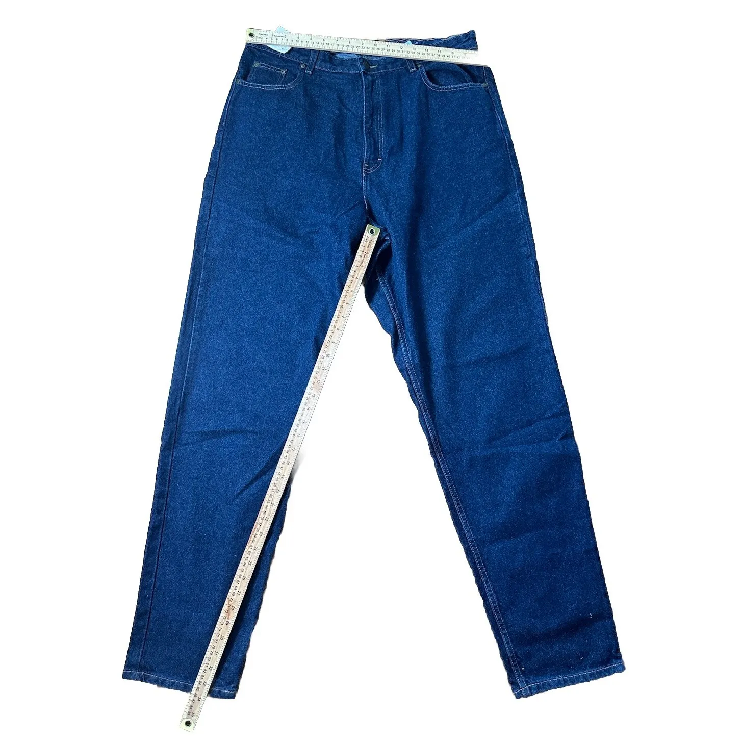 Vintage Eddie Bauer Women's Jeans Blue Denim Cotton High Rise Mom Dark Wash 18T - Image 3