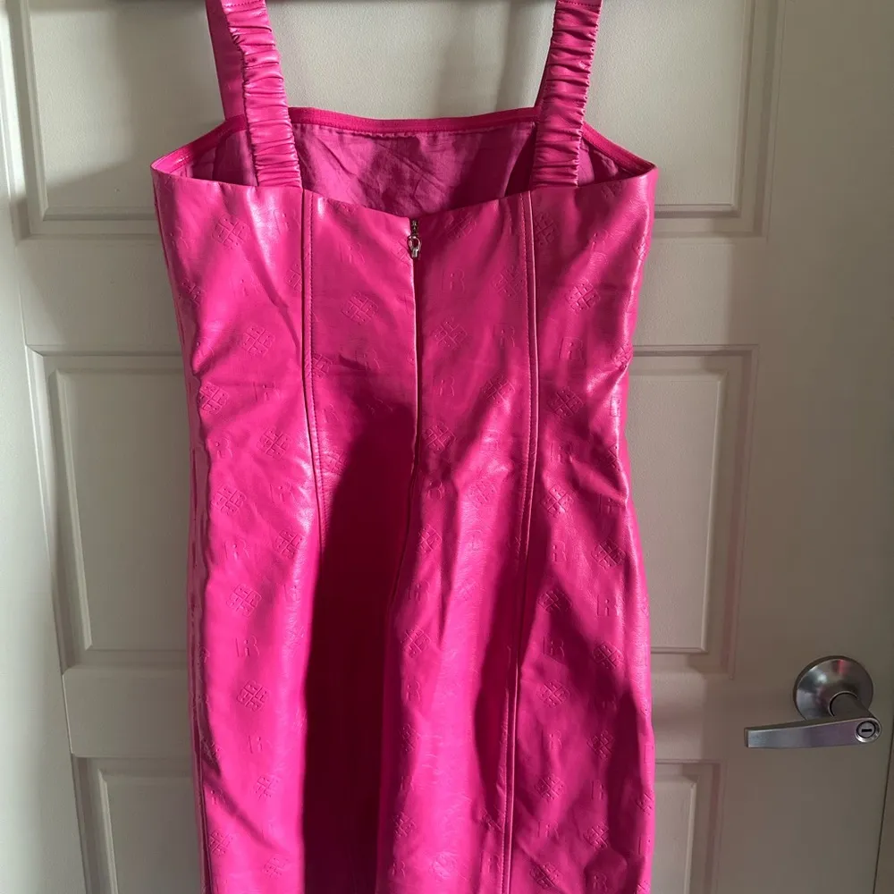 ROTATE faux leather Pink Dress Size 4 - Image 2