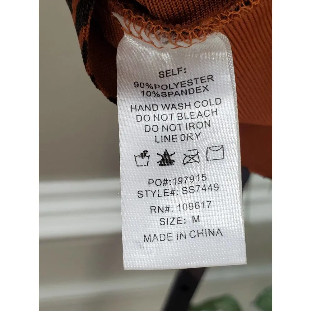 Shinestar Women's Brown Polyester Pencil Casual Knee Length Skirt Size Medium - Image 6