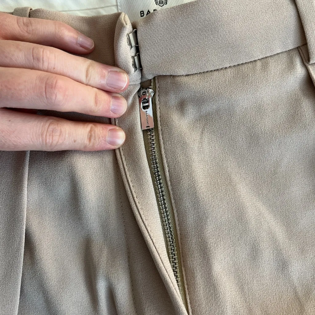 NEW Aritzia Babaton Marmont Trouser Pants Hummus Beige High Waist Wide Leg Sz 0 - Image 3
