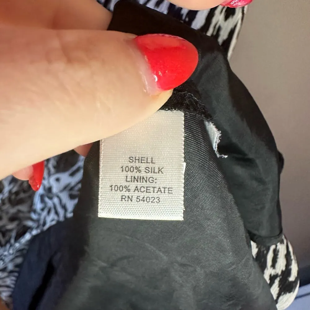 Banana Republic Animal Print Silk Dress Y2K Size Large - Image 6