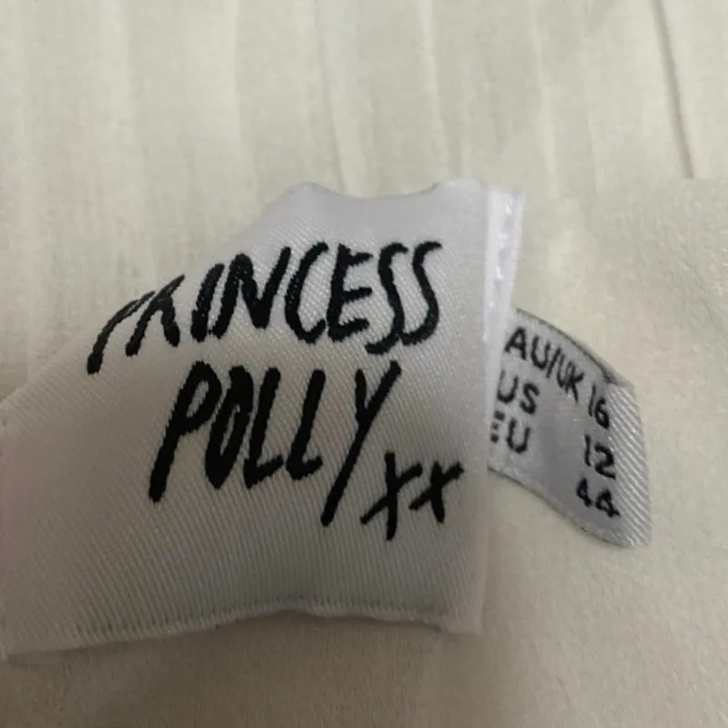 Princess Polly White Sleeveless Pleated Ruffle Scoop Neck Camisole Crop Top 12 - Image 3