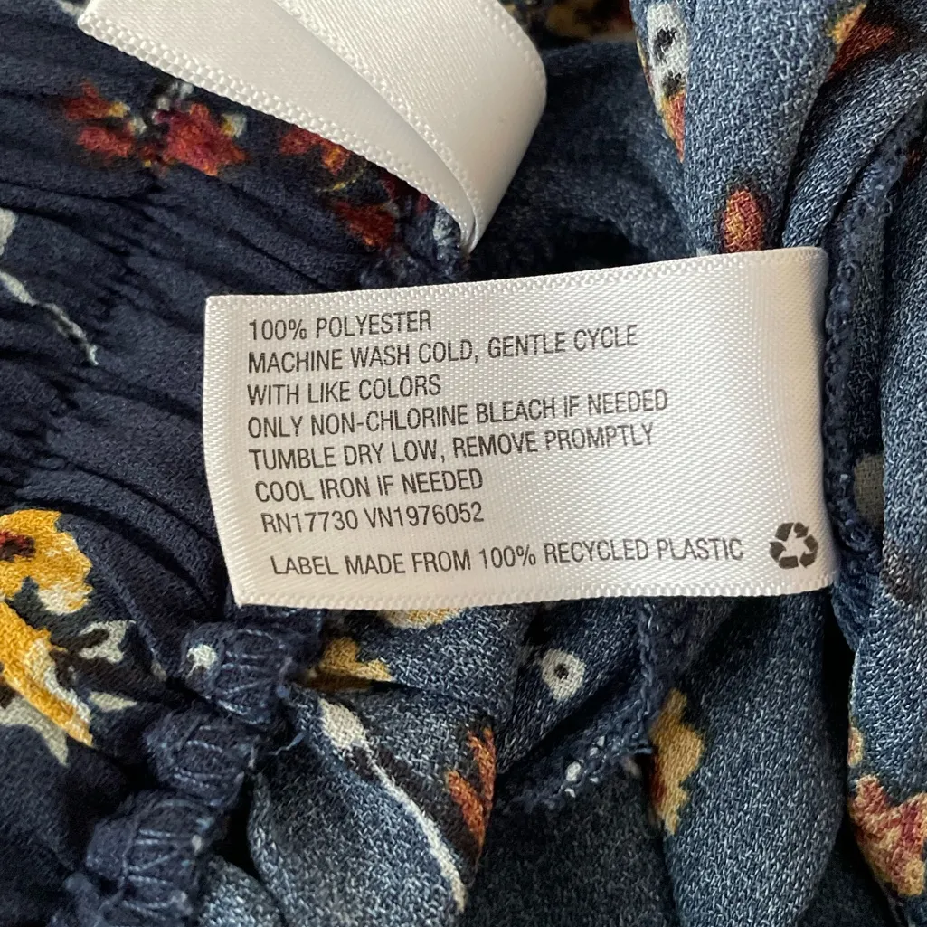 XHILARATION Boho Floral High-Rise Wide Leg Pull-On Pant Cottagecore Size S - Image 13