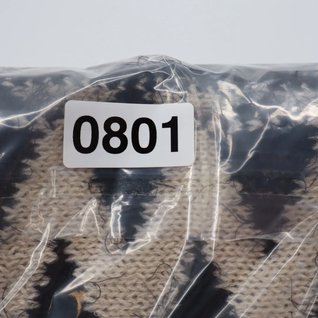 Kimberly C Black Tan Zigzag Knit Infinity Scarf Fuzzy Loop Warm - Image 4