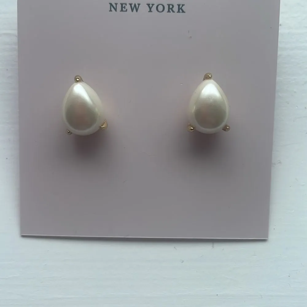 NWT Kate Spade Teardrop Pearl Stud Earrings - Image 2