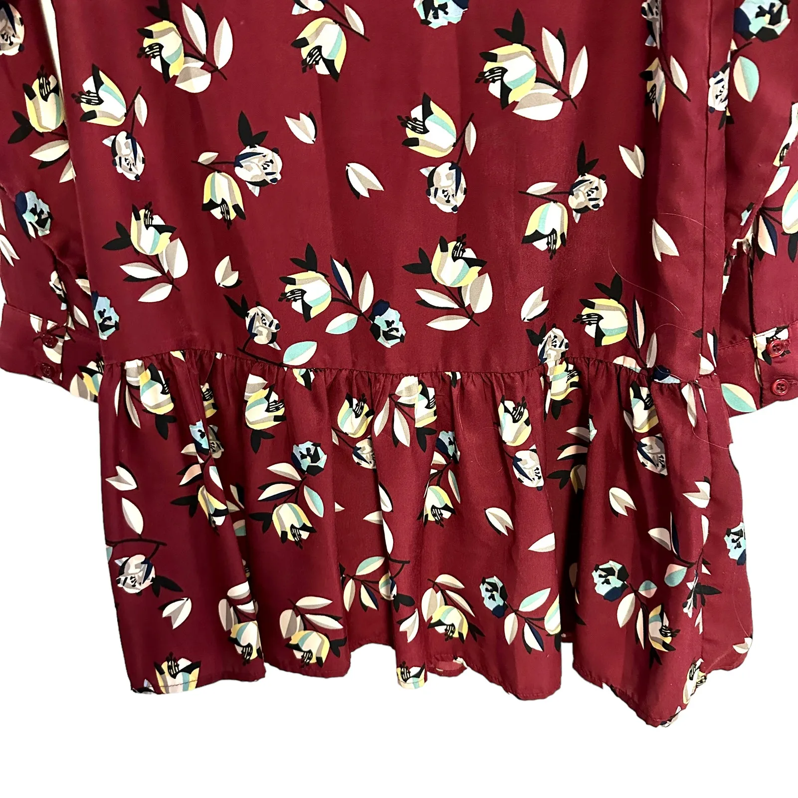 Red Floral Mini Dress - Image 4