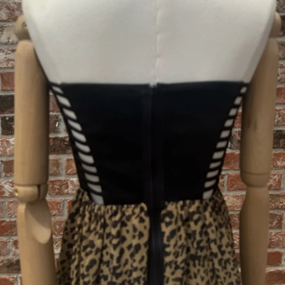 RACHEL Rachel Roy leopard and black dress with cutouts on the ribs. / 2 / GUC* - Image 5
