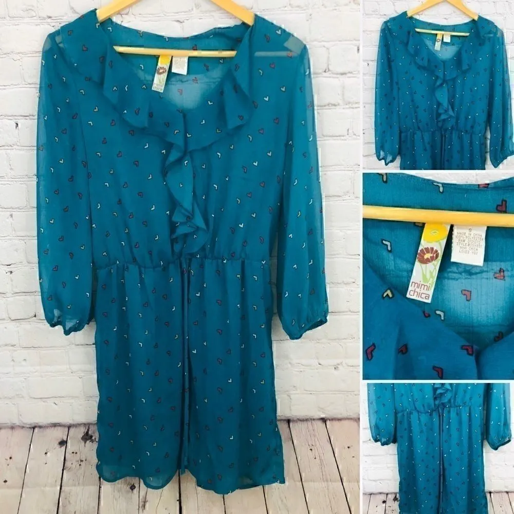 turquoise tunic top size S - Image 2