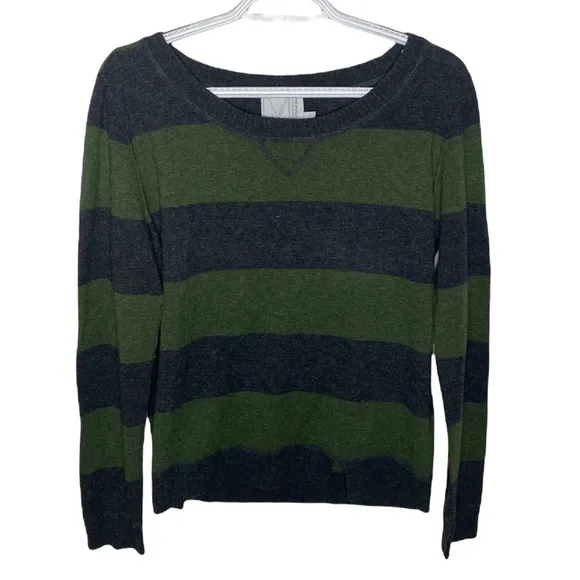 M by Michael Stars striped cashmere wool tuckable sweater one size - Image 7