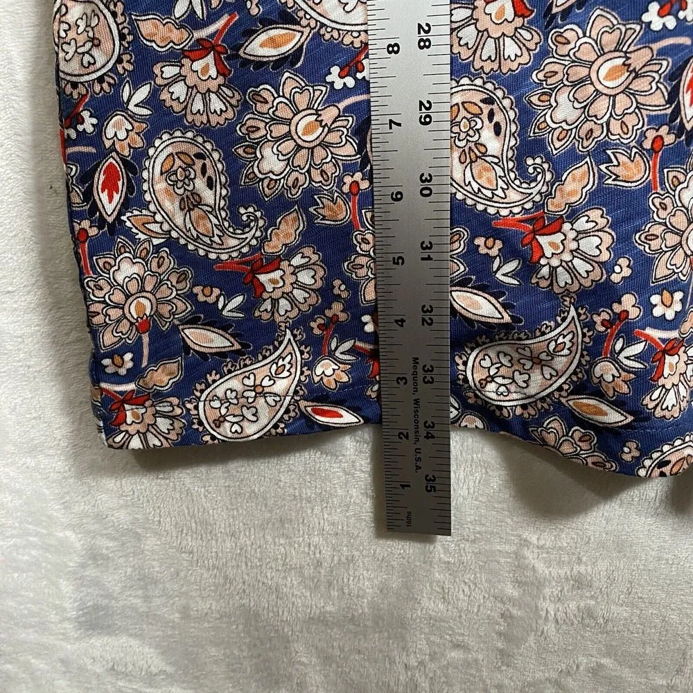 Boden Paisley Print Short Blue‎ 100% Cotton Dress US Size 4 Blue - Image 8
