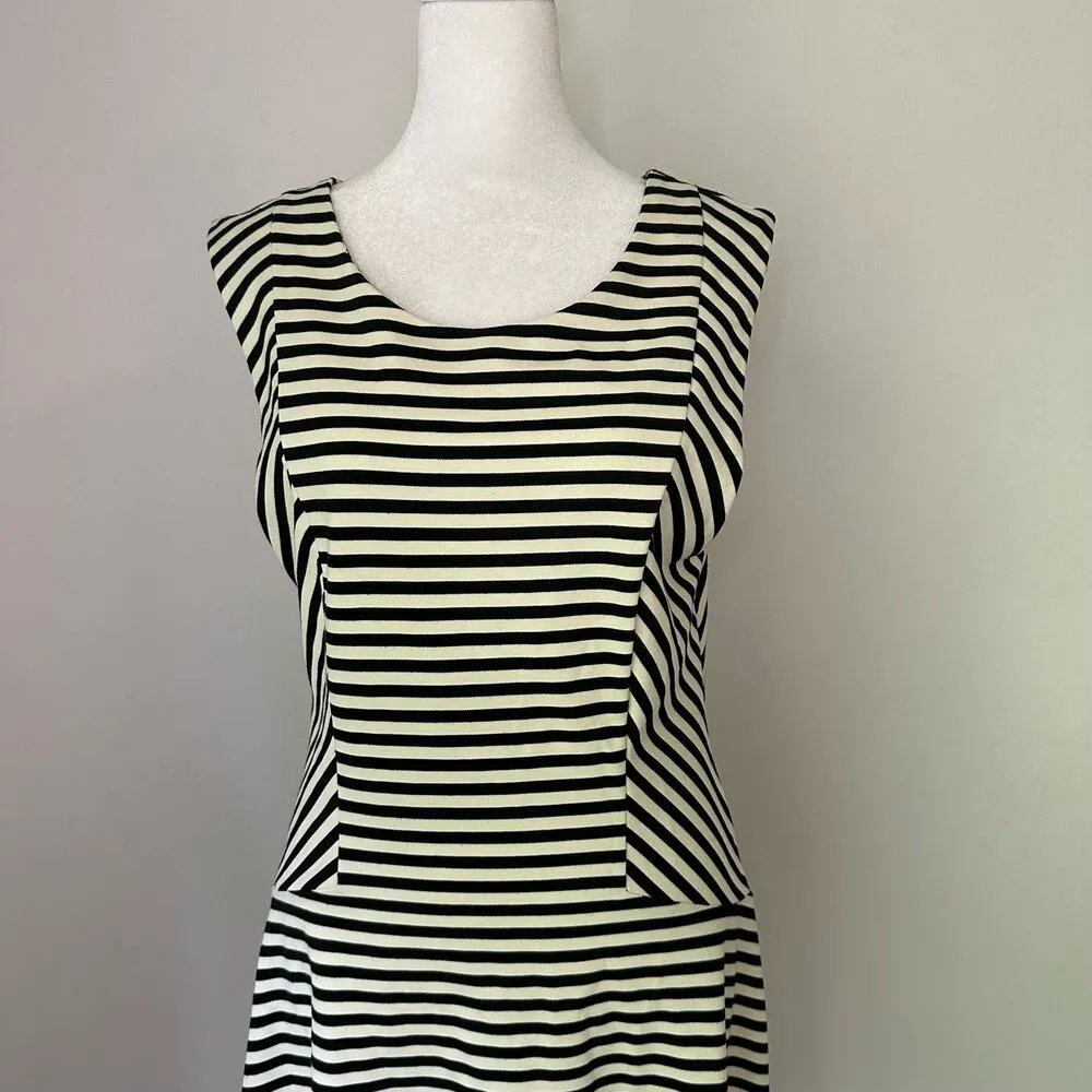 Free People black and white striped mini a-line dress size L - Image 3
