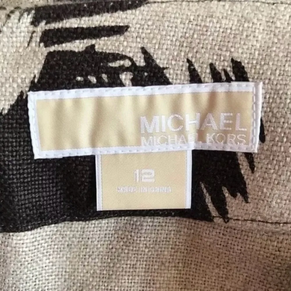 Michael by Michael Kors Floral Hawaiian Skirt Career
Work Casual Linen Size 12 - Image 4