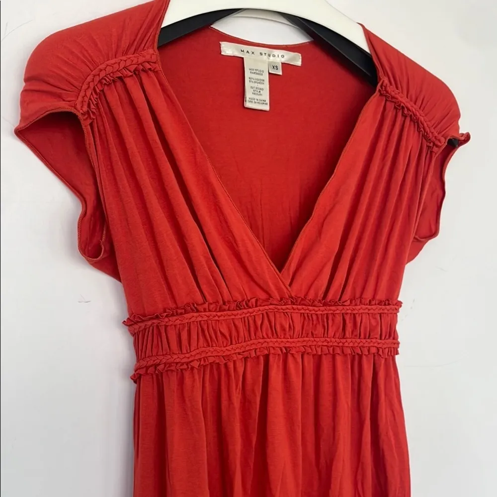 Max Studio Burnt Orange Sundress XS - Image 9
