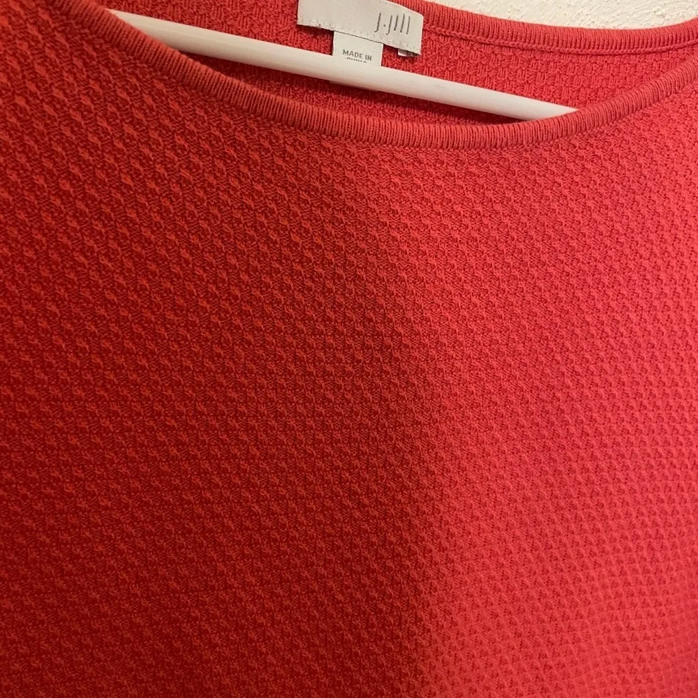 J.Jill Knitted Waffle Shirt Top Womens medium Crewneck Long Sleeve - Image 4